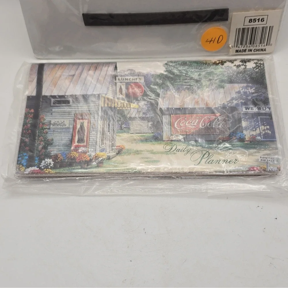 Coca-Cola Magnetic Memo Board w/ Marker & Daily Planner Notepad Set, Multicolor
